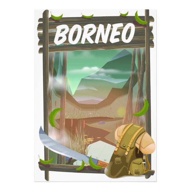 Borneo Jungle travel poster (Front)