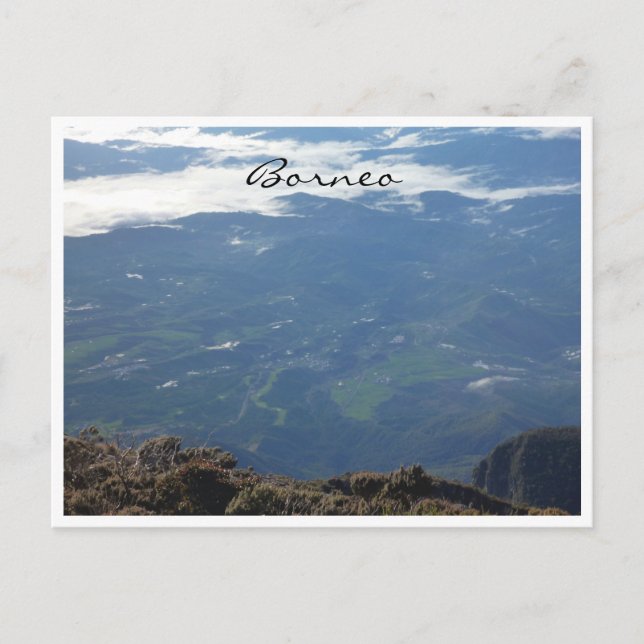 borneo kinabalu view postcard (Front)