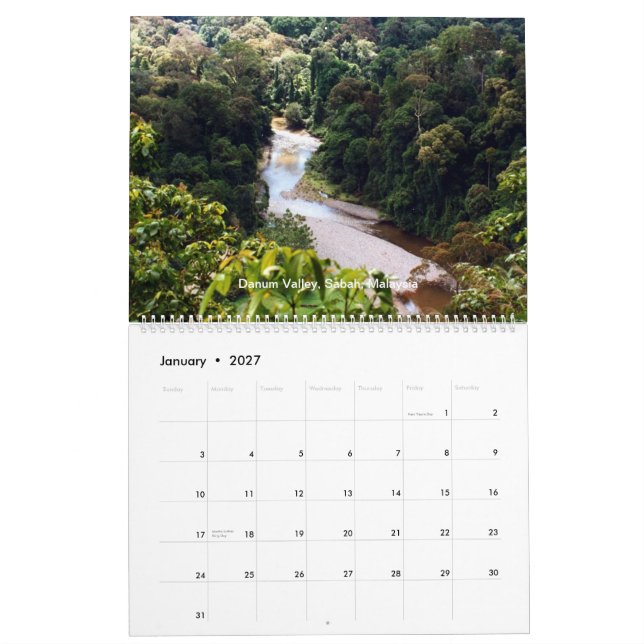 Borneo Rainforest Calendar (Jan 2027)