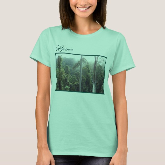 Borneo Rainforest Jungle Landscape Photograph T-Shirt (Front)