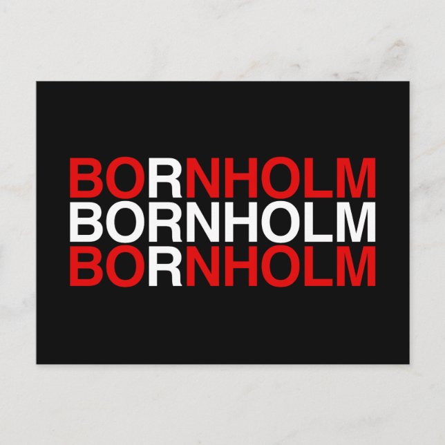 BORNHOLM Danish Flag Postcard (Front)