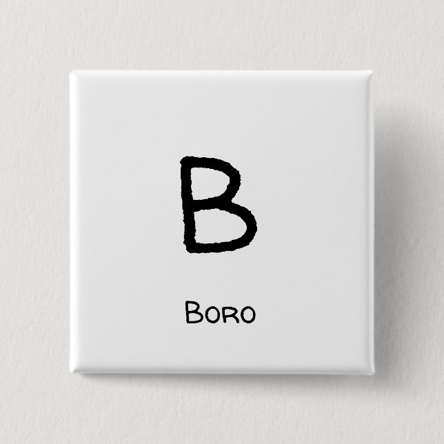 boro b 15 cm square badge (Front)