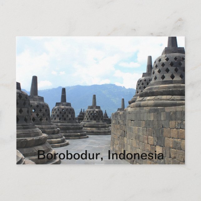 Borobodur Budhist Temple , Indonesia Postcard (Front)