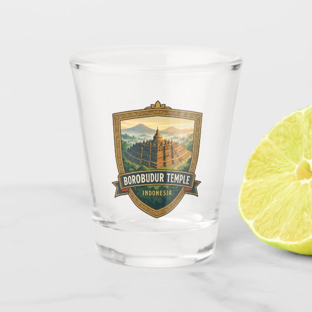Borobudur Indonesia Shot Glass (Front)