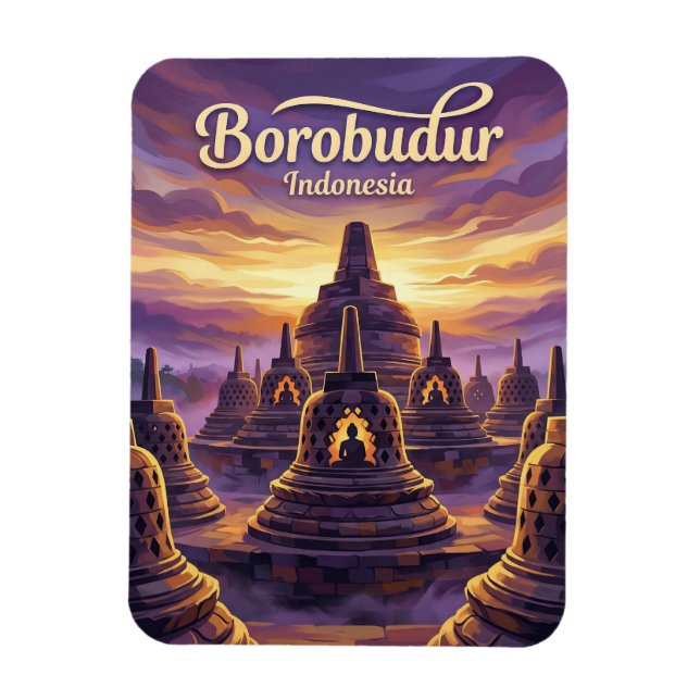 Borobudur Temple Indonesia Magnet (Vertical)