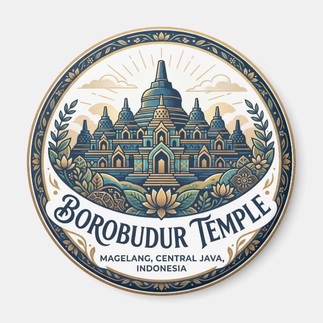 Borobudur Temple Indonesia Magnet (Front)