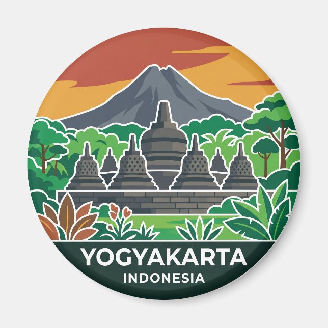 Borobudur Temple Indonesia Magnet (Front)