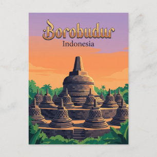 Borobudur Temple Indonesia Postcard