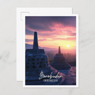 Borobudur Temple Indonesia Postcard