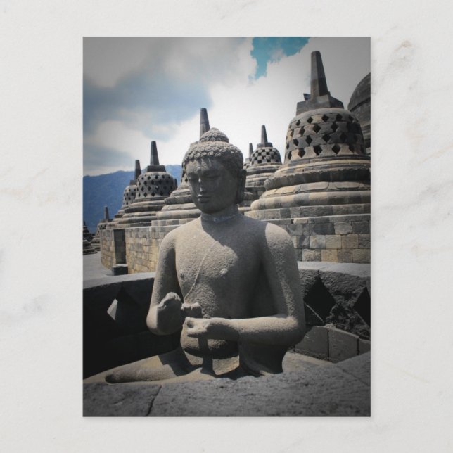 borobudur temple postcard (Front)