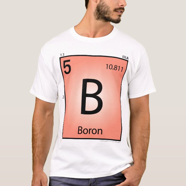 Boron (B) Element T-Shirt - Front Only (Front)