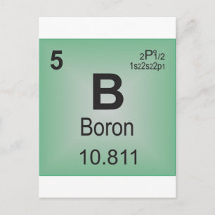 Boron Individual Element of the Periodic Table Postcard
