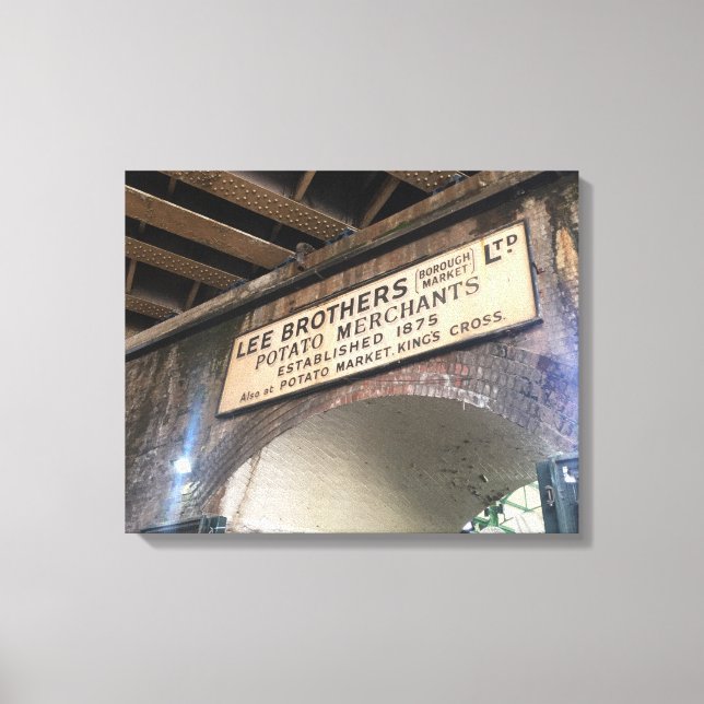 Borough Market London England UK Photo Art Canvas Print (Front)