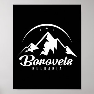 Borovets Bulgaria Ski Resort Skiing Snowboarding Poster