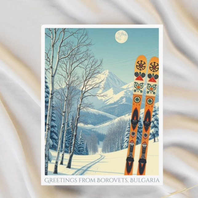 Borovets, Bulgaria ski vacation retro Postcard (Creator Uploaded)