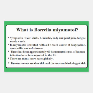 Borrelia Miyamotoi Lyme Awareness Stickers