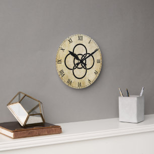 Borromean Cross Rings Round Clock
