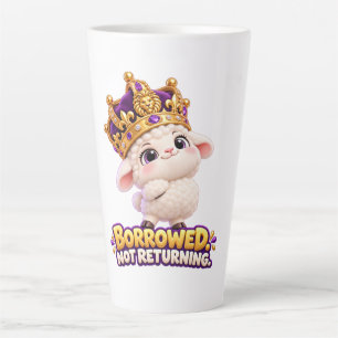 Borrowed. Not Returning. – Cute Lamb Crown Latte Mug