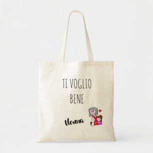 Borsa Ti voglio bene Nonna femminuccia Tote Bag