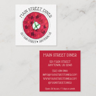 Borscht Eastern European Red Beet Beetroot Soup Square Business Card