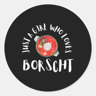 Borschtsch Beetroot Ukrainian Borscht 1 Classic Round Sticker