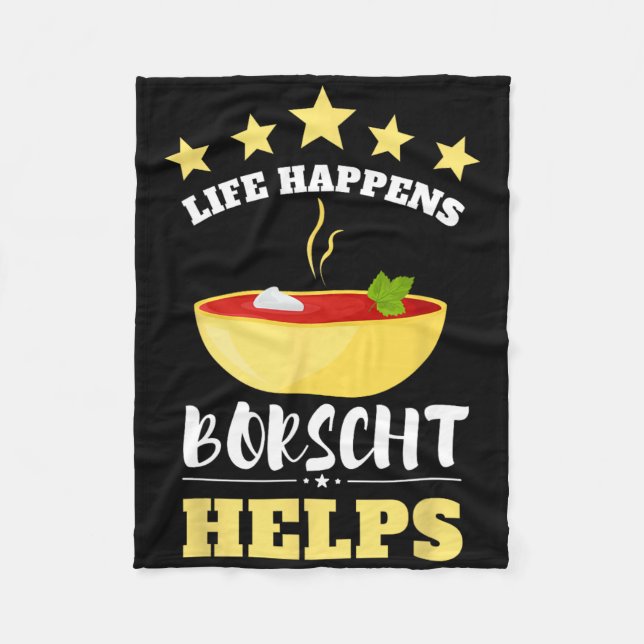 Borschtsch Beetroot Ukrainian Borscht 3  Fleece Blanket (Front)
