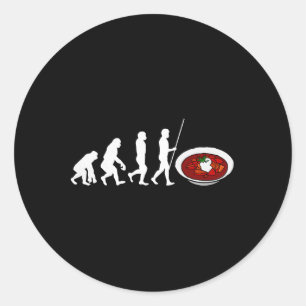 Borschtsch Beetroot Ukrainian Borscht  Classic Round Sticker