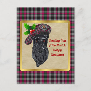 Borthwick Clan Badge & Tartan Christmas Postcard