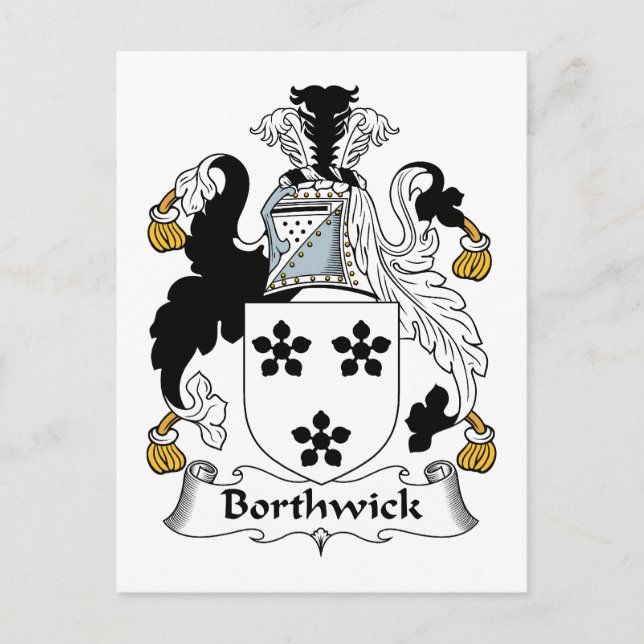 Borthwick Family Crest Postcard (Front)