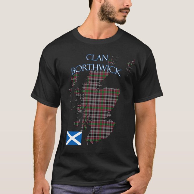 Borthwick Scottish Clan Tartan Scotland T-Shirt (Front)