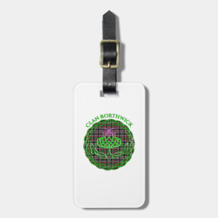 Borthwick Scottish Tartan Celtic Thistle Luggage Tag
