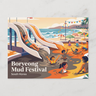 Boryeong Mud Festival South Korea Postcard