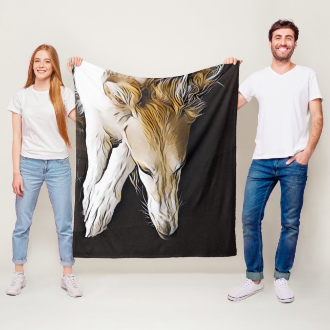 Borzoi Art Fleece Throw Blanket (In Situ)