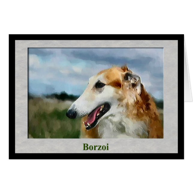 Borzoi Art Gifts (Front Horizontal)