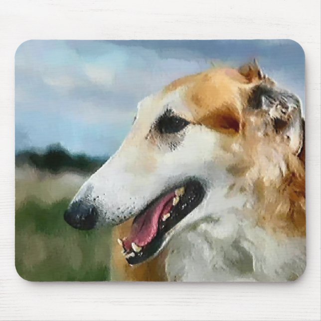 Borzoi Art Gifts Mouse Pad (Front)
