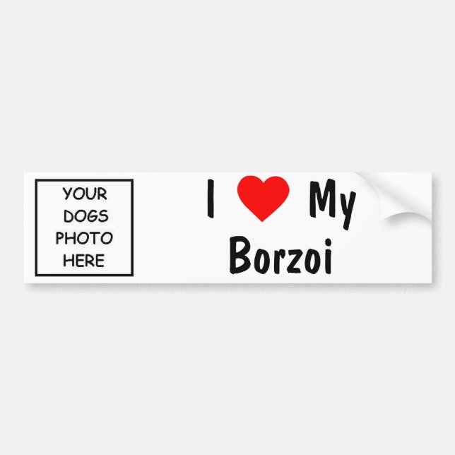 Borzoi Bumper Sticker (Front)