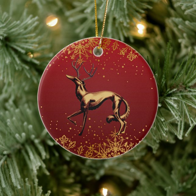 Borzoi Christmas Ornament (Tree)