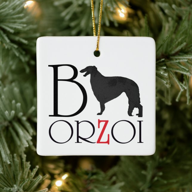 Borzoi Christmas Ornament (Tree)