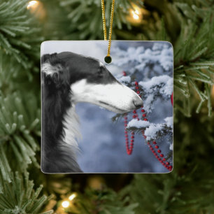 Borzoi Christmas Ornament