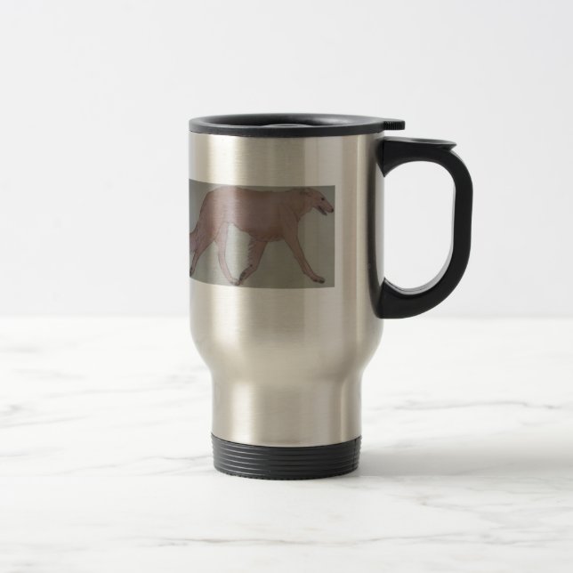 BORZOI COFFEE TRAVEL MUG (Right)