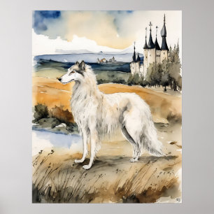 Borzoi - Dog Art Print