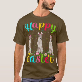 Borzoi Dog Lover Funny Easter Egg Bunny Borzoi Hap T-Shirt