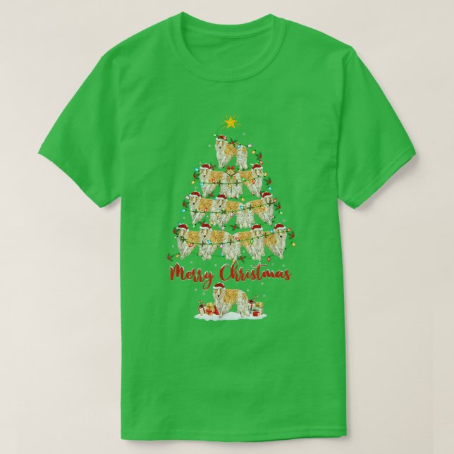 Borzoi Dog Lover Matching Santa Borzoi Christmas T T-Shirt (Design Front)
