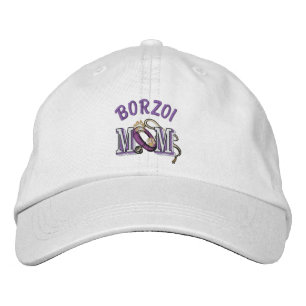 Borzoi Dog MOM Embroidered Hat