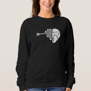 Borzoi Dog Paw Heartbeat Pet Owner Veterinarian Sweatshirt