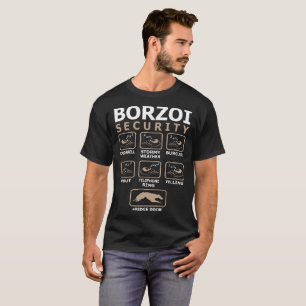 Borzoi Dog Security Pets Love Funny Tshirt