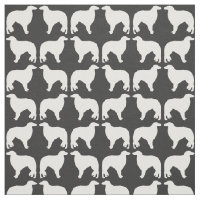 Borzoi Dog Silhouettes Grey and White Patterned