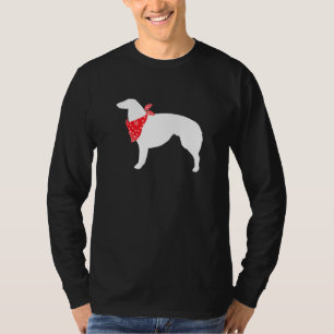 Borzoi Dog Wearing Red Bandanna T-Shirt