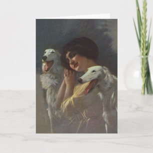 Borzoi Friends Card