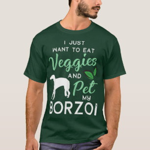 Borzoi Funny Vegan Dog Lover Owner Xmas Birthday G T-Shirt